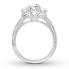 Thumbnail Image 1 of Diamond 3-Stone Ring 1-5/8 ct tw Oval-cut 14K White Gold
