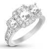 Thumbnail Image 4 of Diamond Engagement Ring 2 ct tw Emerald-cut 14K White Gold
