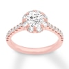 Thumbnail Image 0 of Diamond Engagement Ring 1-3/8 ct tw Round 14K Rose Gold