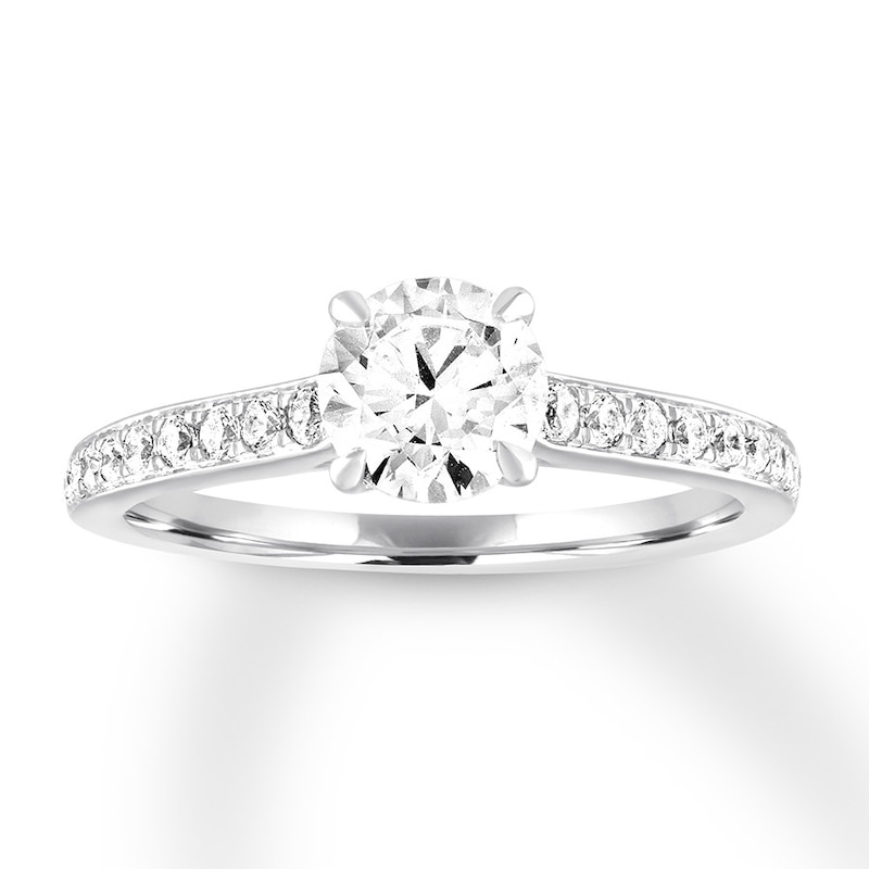 Main Image 1 of Diamond Engagement Ring 5/8 carat tw Round 14K White Gold