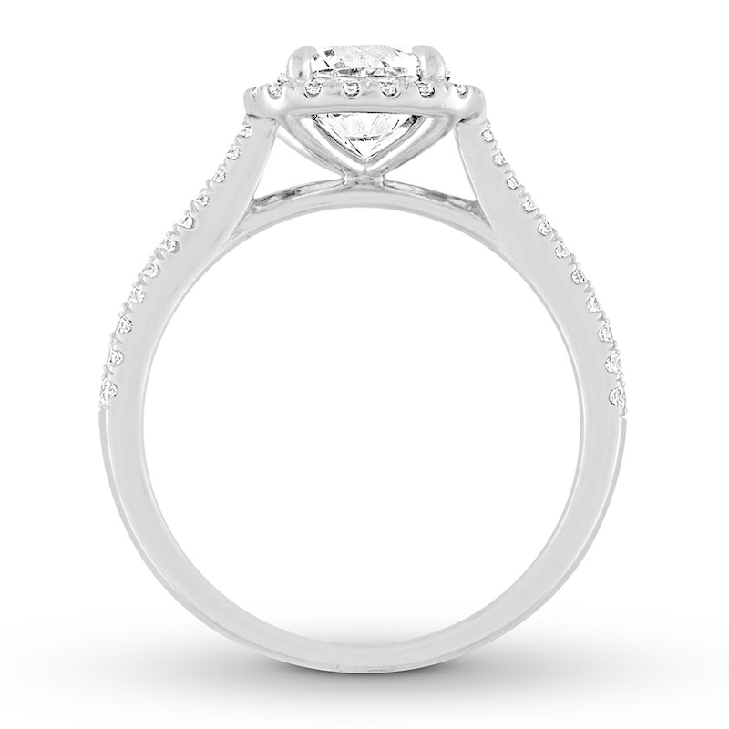 Diamond Engagement Ring 7/8 carat tw Round 14K White Gold