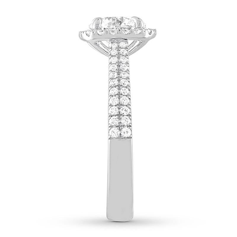 Main Image 3 of Diamond Engagement Ring 7/8 carat tw Round 14K White Gold
