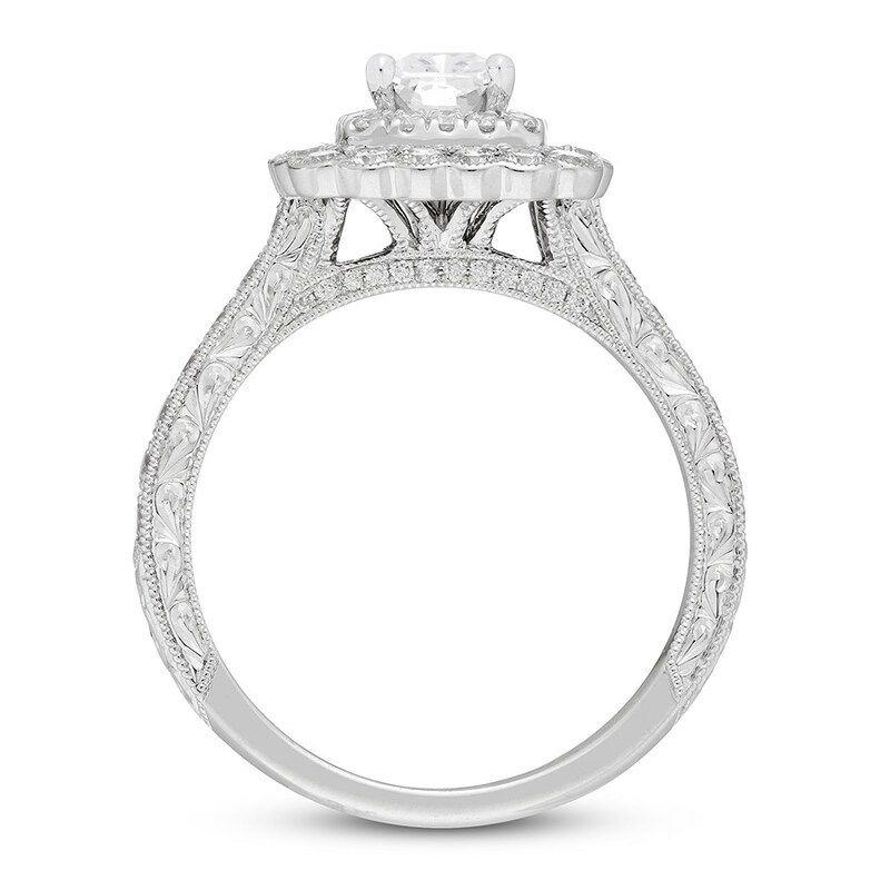 Neil Lane Engagement Ring 1 1/2 ct tw Radiant 14K White Gold