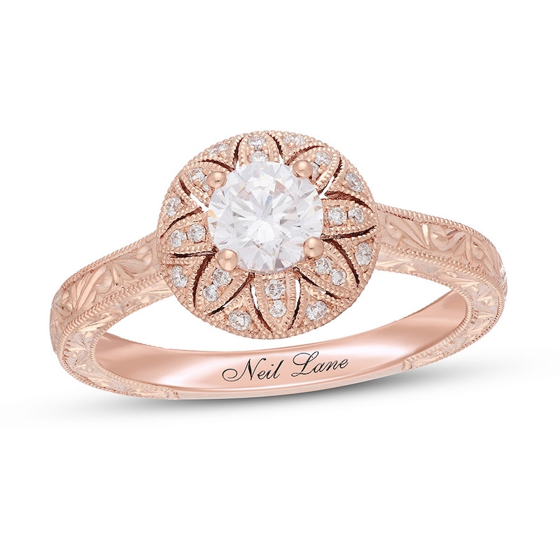 Main Image 1 of Neil Lane Engagement Ring 5/8 ct tw Round 14K Rose Gold