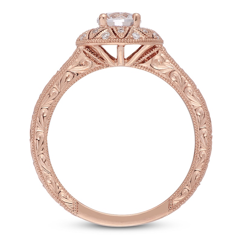 Main Image 3 of Neil Lane Engagement Ring 5/8 ct tw Round 14K Rose Gold