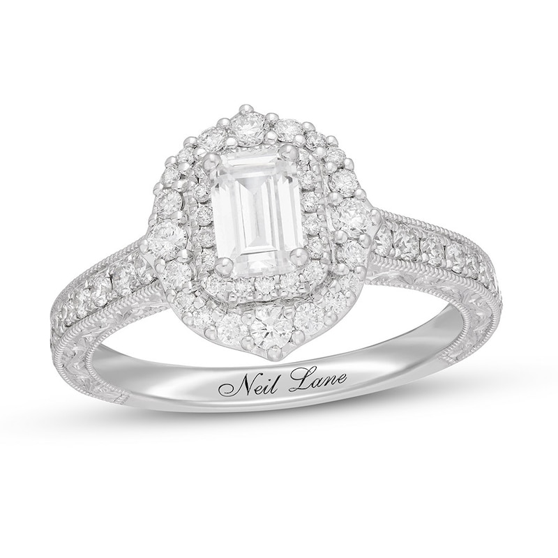 Neil Lane Engagement Ring 1 ct tw Emerald-cut 14K White Gold