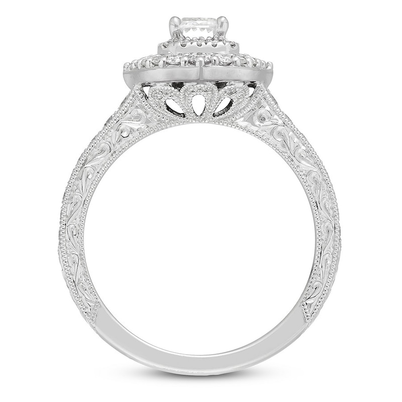 Main Image 3 of Neil Lane Engagement Ring 1 ct tw Emerald-cut 14K White Gold