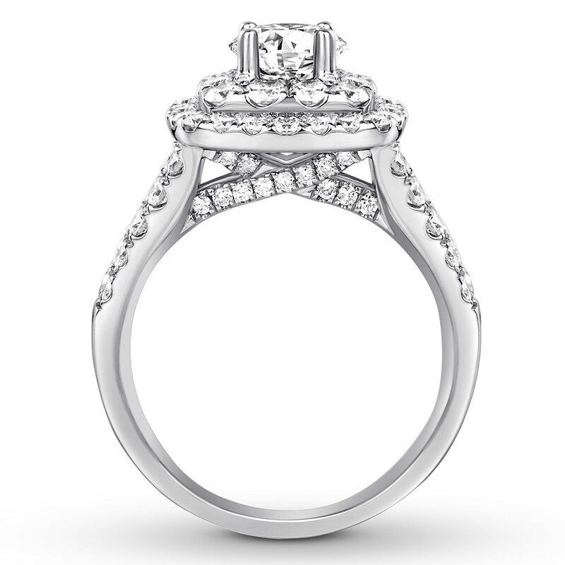 Diamond Engagement Ring 1-3/4 ct tw Round-cut 14K White Gold
