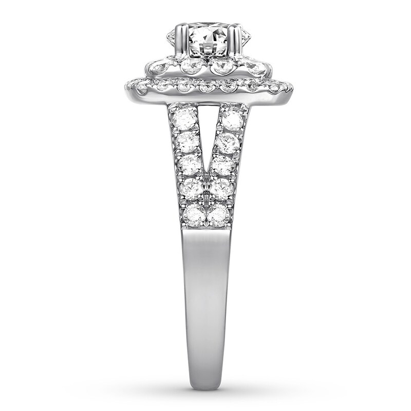 Diamond Engagement Ring 1-3/4 ct tw Round-cut 14K White Gold
