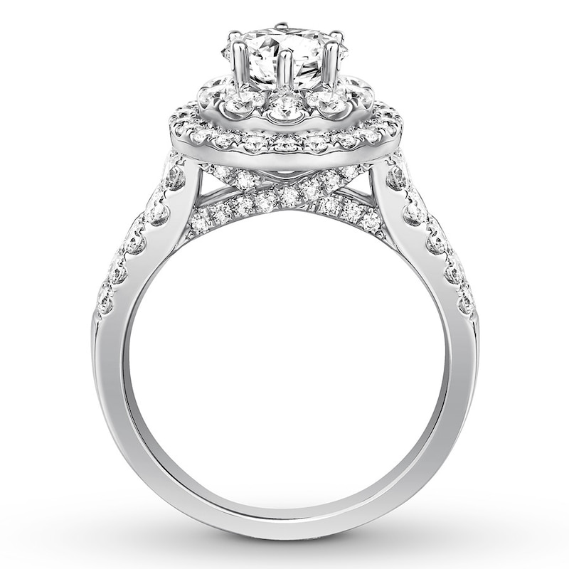 Diamond Engagement Ring 1-3/4 ct tw Round 14K White Gold