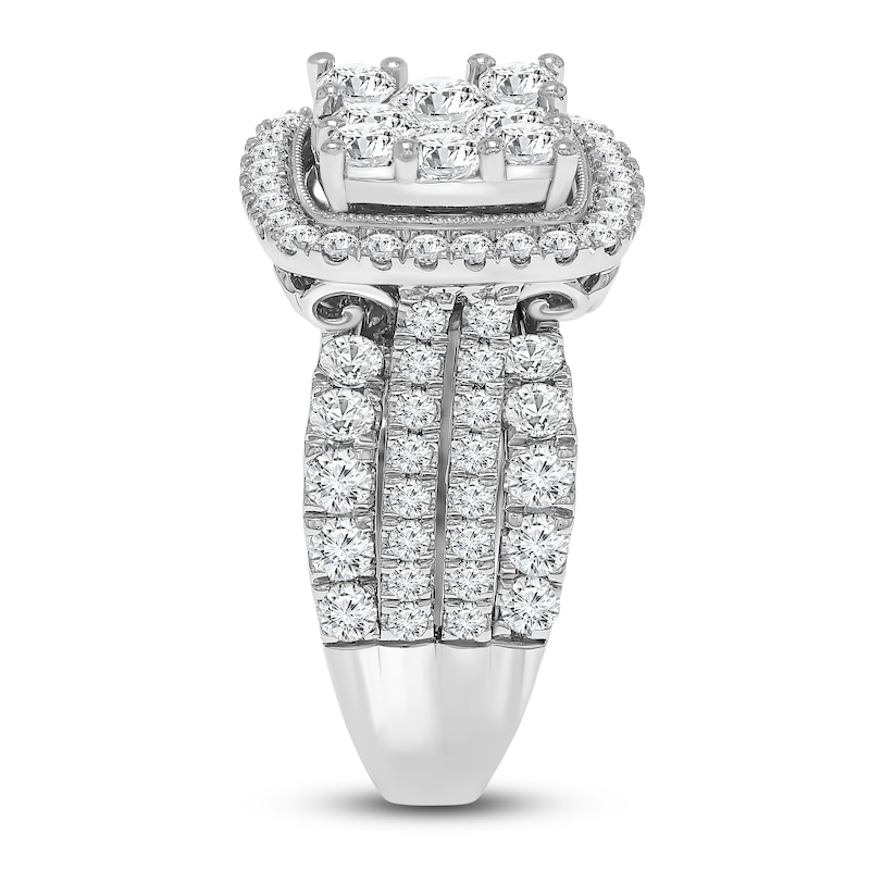 Main Image 2 of Diamond Engagement Ring 3 carat tw Round 14K White Gold