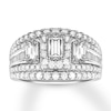 Thumbnail Image 0 of Diamond Engagement Ring 2-1/8 ct tw Emerald-cut 14K White Gold