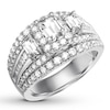 Thumbnail Image 3 of Diamond Engagement Ring 2-1/8 ct tw Emerald-cut 14K White Gold
