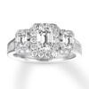 Thumbnail Image 0 of Diamond Engagement Ring 1-7/8 ct tw Emerald-cut 14K White Gold