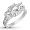 Thumbnail Image 3 of Diamond Engagement Ring 1-7/8 ct tw Emerald-cut 14K White Gold