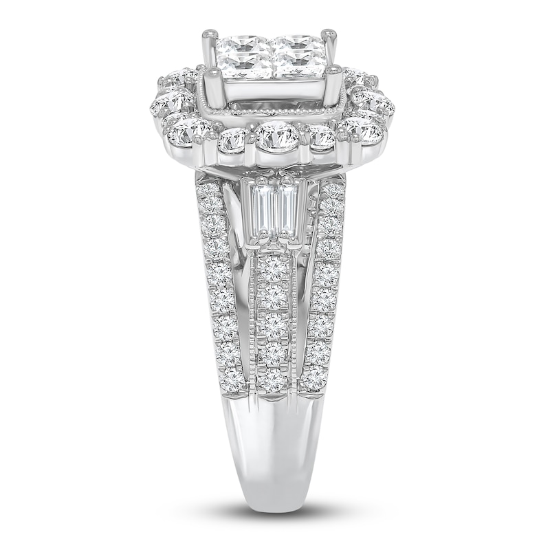 Main Image 2 of Diamond Engagement Ring 2 ct tw Princess-cut 14K White Gold