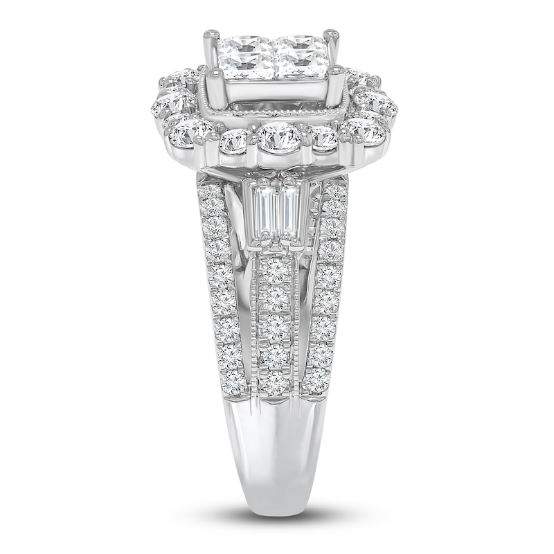 Diamond Engagement Ring 2 ct tw Princess-cut 14K White Gold