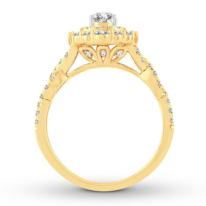 Diamond Engagement Ring 1 ct tw Pear-shaped 14K Yellow Gold