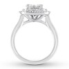Thumbnail Image 2 of Diamond Engagement Ring 1-1/2 ct tw Princess/Round 14K Gold