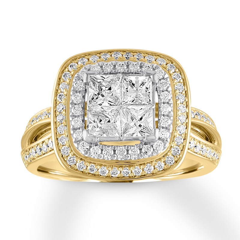 Diamond Engagement Ring 1 1/2 ct tw 14K Yellow Gold