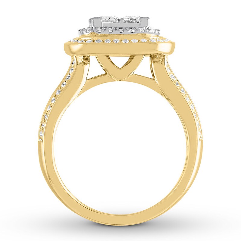 Diamond Engagement Ring 1 1/2 ct tw 14K Yellow Gold