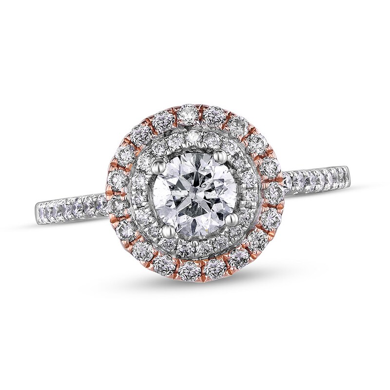 Diamond Engagement Ring 1 ct tw Round 14K Two-Tone Gold