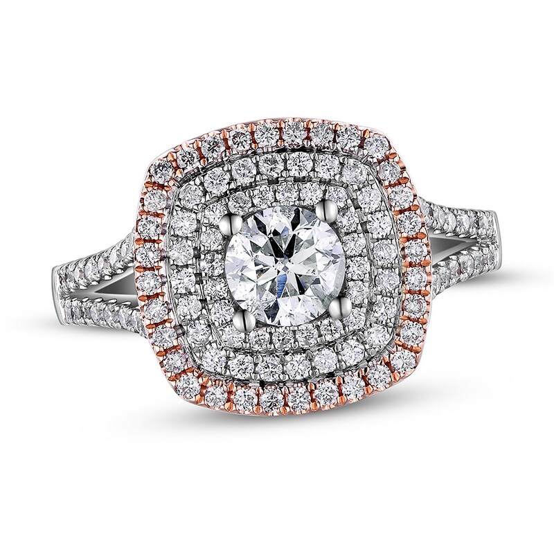 Diamond Engagement Ring 1 ct tw Round 14K two-Tone Gold