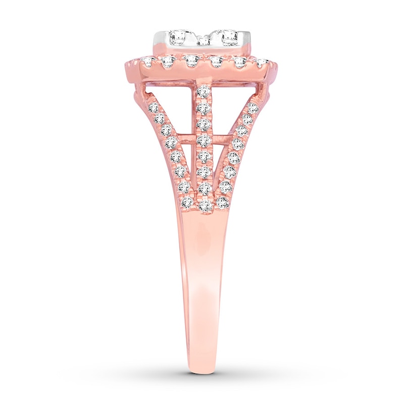 Main Image 3 of Diamond Engagement Ring 1-1/2 carat tw Round 14K Rose Gold
