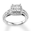 Thumbnail Image 0 of Diamond Engagement Ring 2 ct tw Princess-cut 14K White Gold