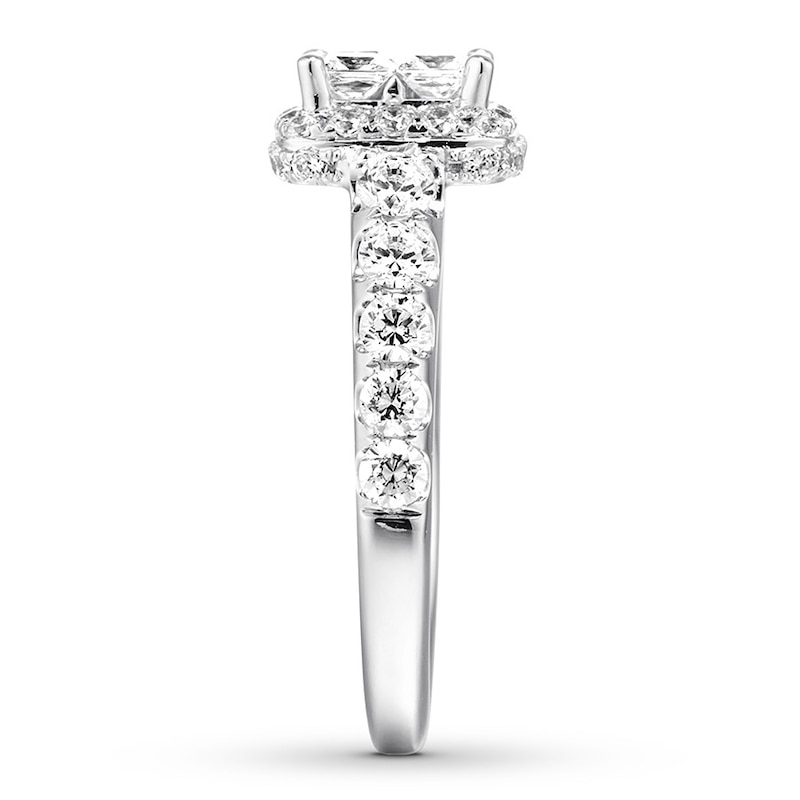 Diamond Engagement Ring 2 ct tw Princess-cut 14K White Gold