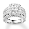 Thumbnail Image 0 of Diamond Engagement Ring 2-1/2 ct tw Princess/Round 14K Gold