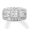 Thumbnail Image 3 of Diamond Engagement Ring 2-1/2 ct tw Princess/Round 14K Gold