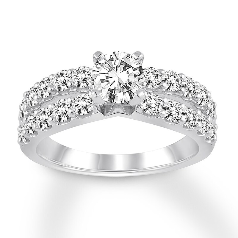 Diamond Engagement Ring 1-1/2 Carats tw 14K White Gold