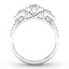 Thumbnail Image 1 of Diamond Engagement Ring 7/8 ct tw Pear-shaped/Round 14K White Gold