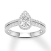 Thumbnail Image 1 of Diamond Engagement Ring 3/4 ct tw Pear-shaped 14K White Gold