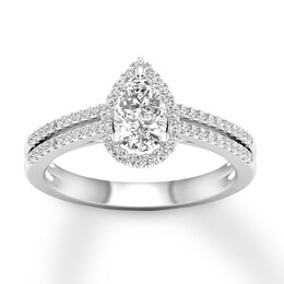 Diamond Engagement Ring 3/4 ct tw Pear-shaped 14K White Gold