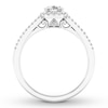 Thumbnail Image 1 of Diamond Engagement Ring 3/4 ct tw Pear-shaped 14K White Gold