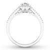 Thumbnail Image 2 of Diamond Engagement Ring 3/4 ct tw Pear-shaped 14K White Gold