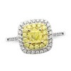 Thumbnail Image 1 of Diamond Engagement Ring 1 ct tw Round/Cushion 14K Two-Tone Gold