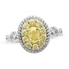 Diamond Engagement Ring 1 ct tw Round/Oval 14K Two-Tone Gold