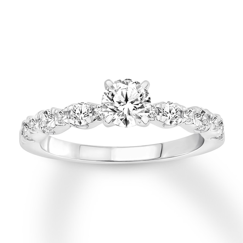 Main Image 1 of Diamond Engagement Ring 7/8 carat tw Round 14K White Gold