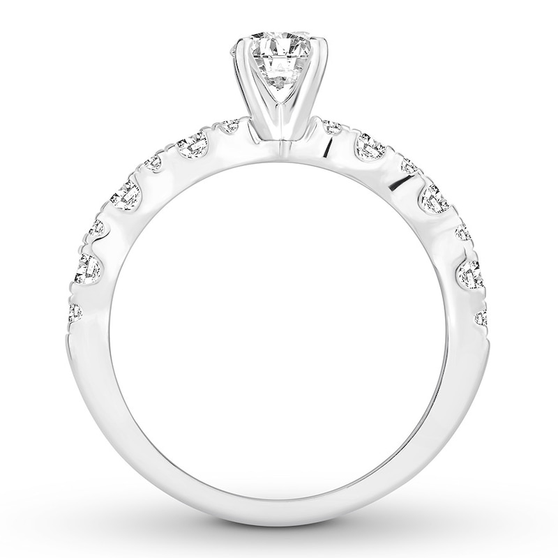 Main Image 2 of Diamond Engagement Ring 7/8 carat tw Round 14K White Gold