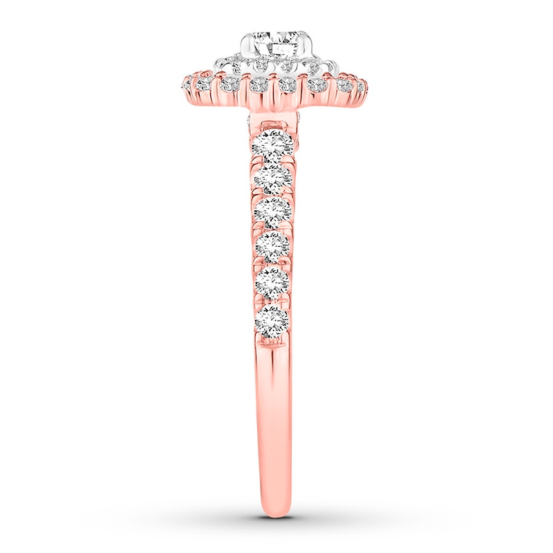 Main Image 3 of Diamond Engagement Ring 7/8 carat tw Round 14K Rose Gold