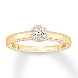 Diamond Engagement Ring 5/8 carat tw Round 14K Yellow Gold