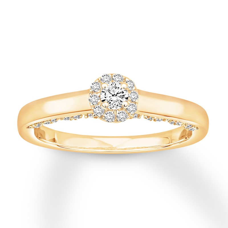 Diamond Engagement Ring 5/8 carat tw Round 14K Yellow Gold