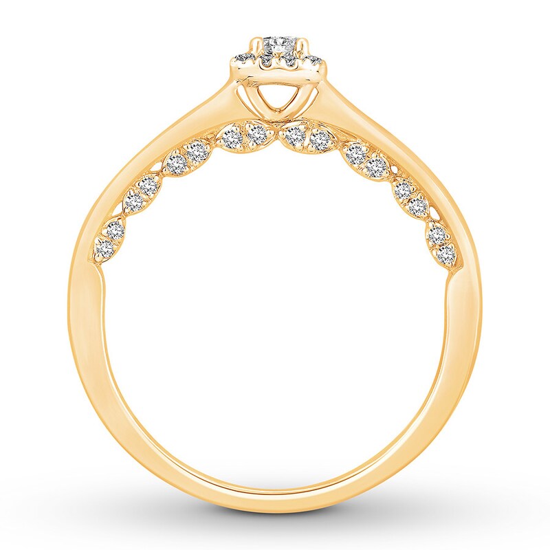 Diamond Engagement Ring 5/8 carat tw Round 14K Yellow Gold