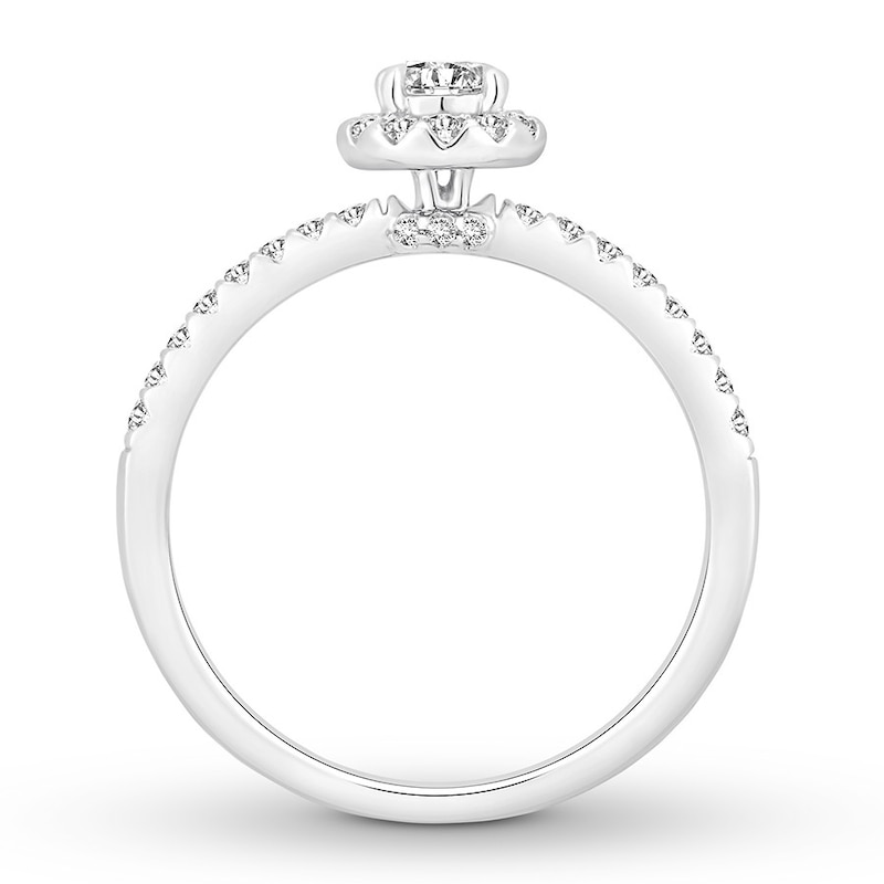 Diamond Engagement Ring 5/8 carat tw Round 14K White Gold