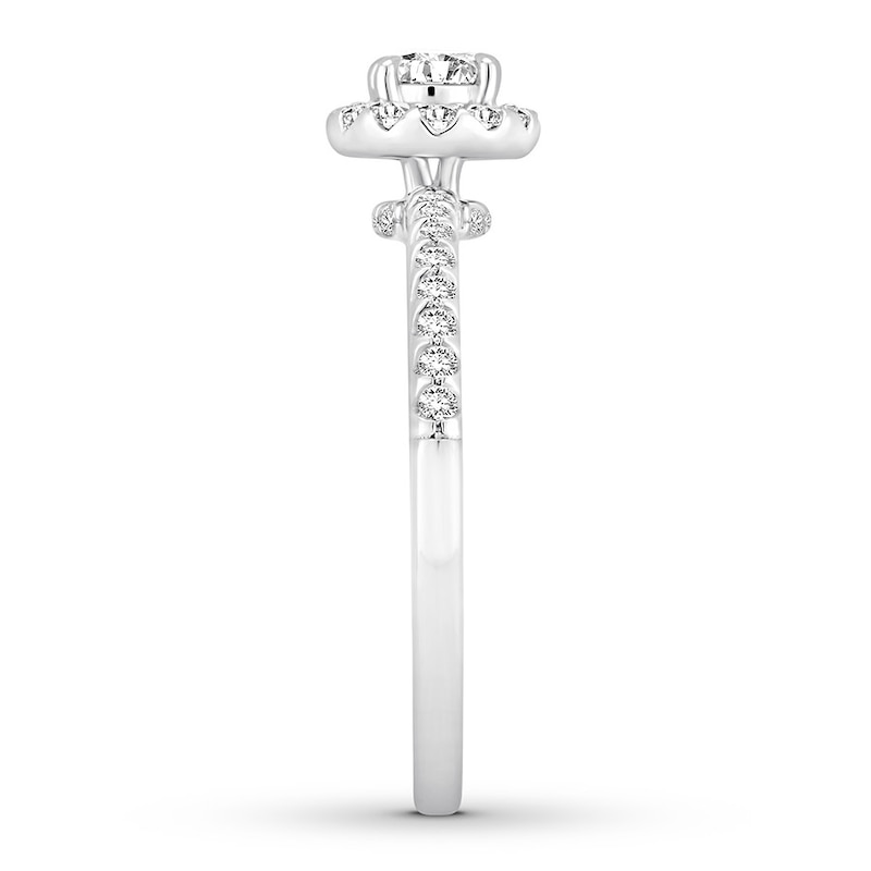 Main Image 3 of Diamond Engagement Ring 5/8 carat tw Round 14K White Gold