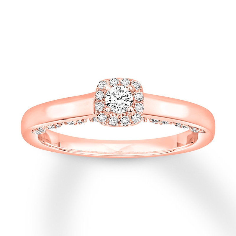 Main Image 1 of Diamond Engagement Ring 5/8 carat tw Round 14K Rose Gold