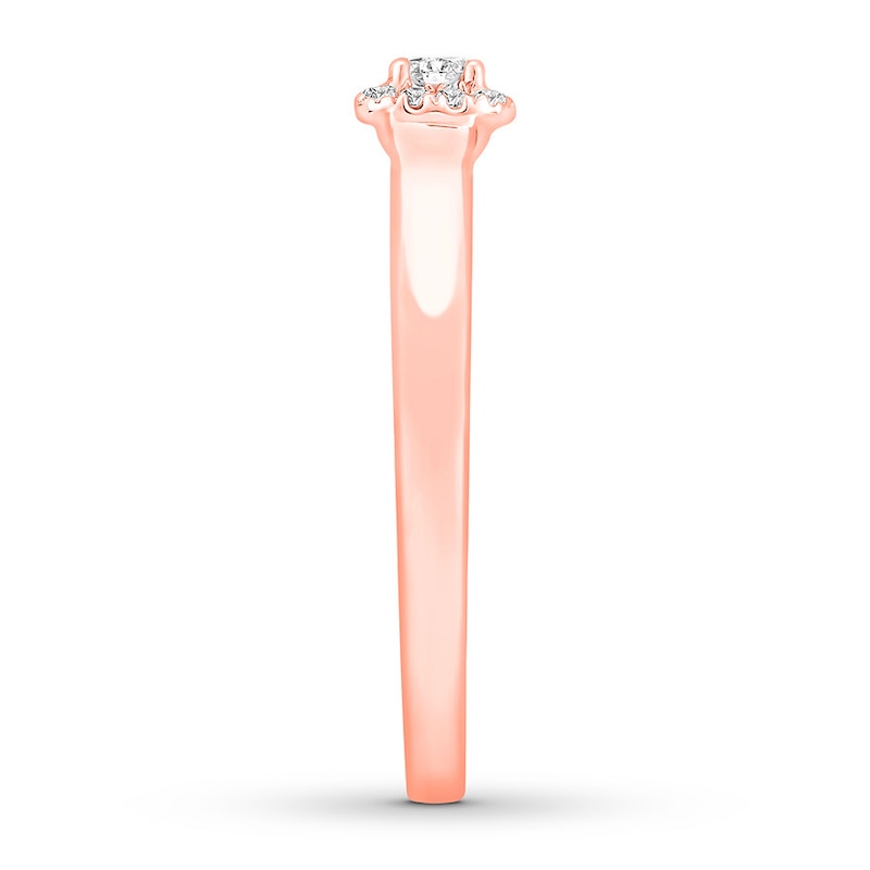 Main Image 2 of Diamond Engagement Ring 5/8 carat tw Round 14K Rose Gold